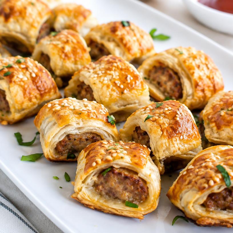 Mini roulé aux saucisses préparé par Les Saveurs d'Elo