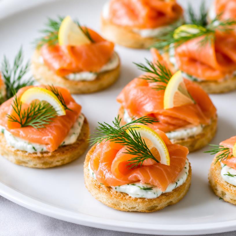Mini toast saumon préparé par Les Saveurs d'Elo